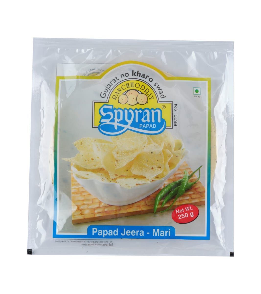 Spyran Papad Jeeramari - 250 g