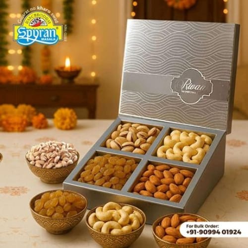 SPYRAN Silver-4 Dry Fruit Gift Pack 400g