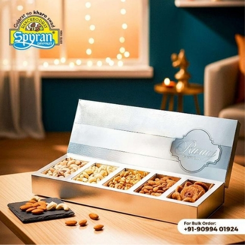 SPYRAN Silver-5 Dry Fruit Gift Pack 650g