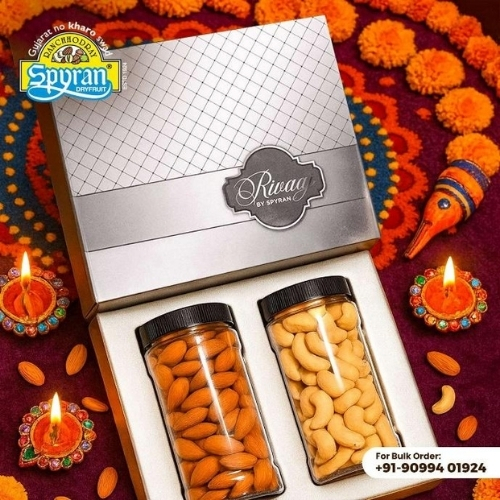 SPYRAN Silver-2 Dry Fruit Jar Gift Pack 400g